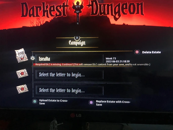 Darkest Dungeon DLC Code Not Valid Error