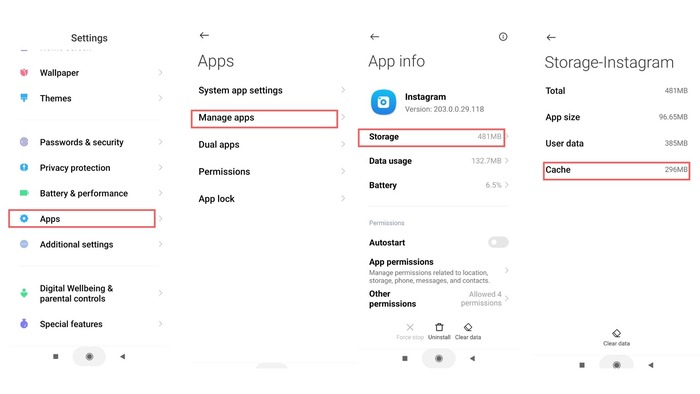 Perform Force Stop & Clear Data On Your Account